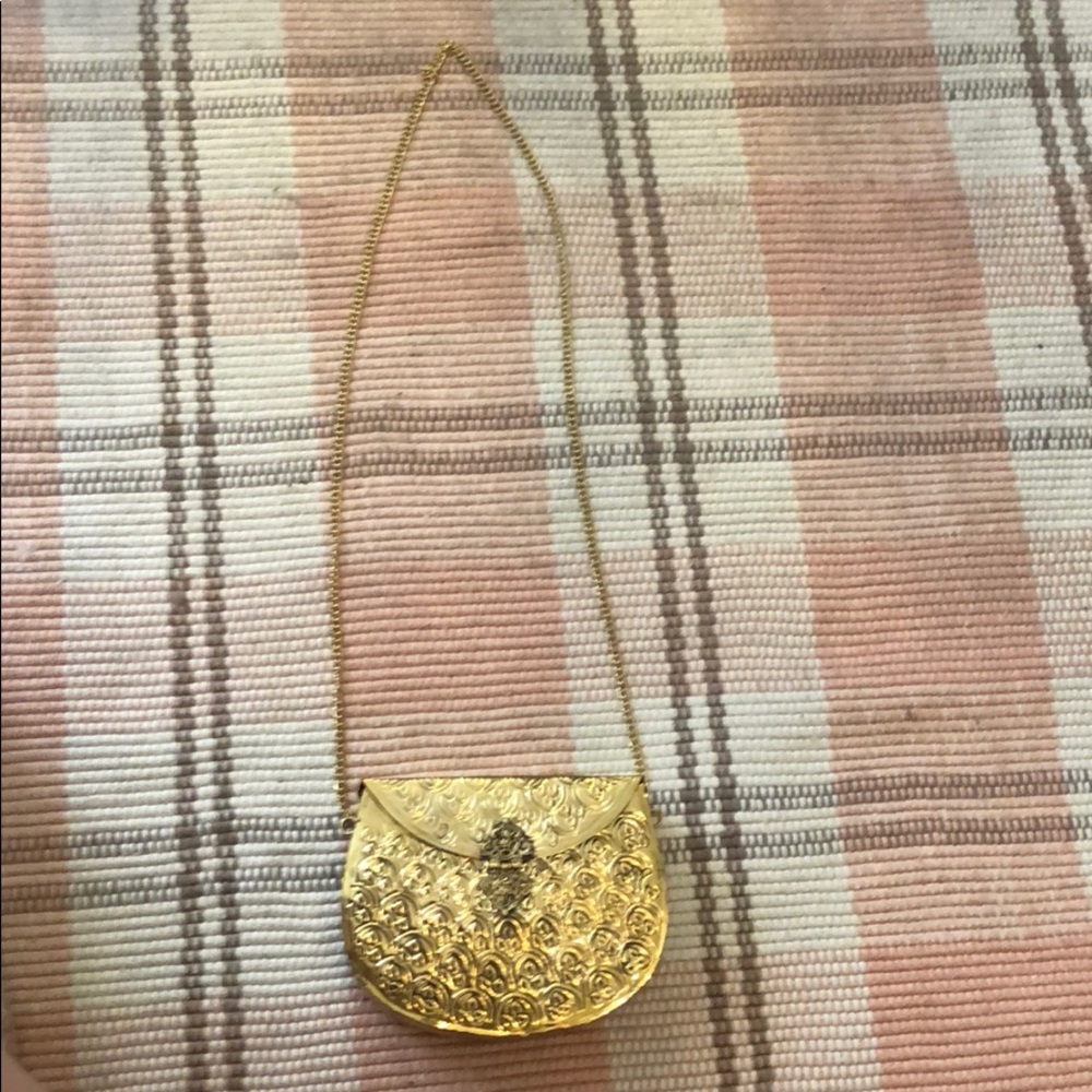 Gold brass bag